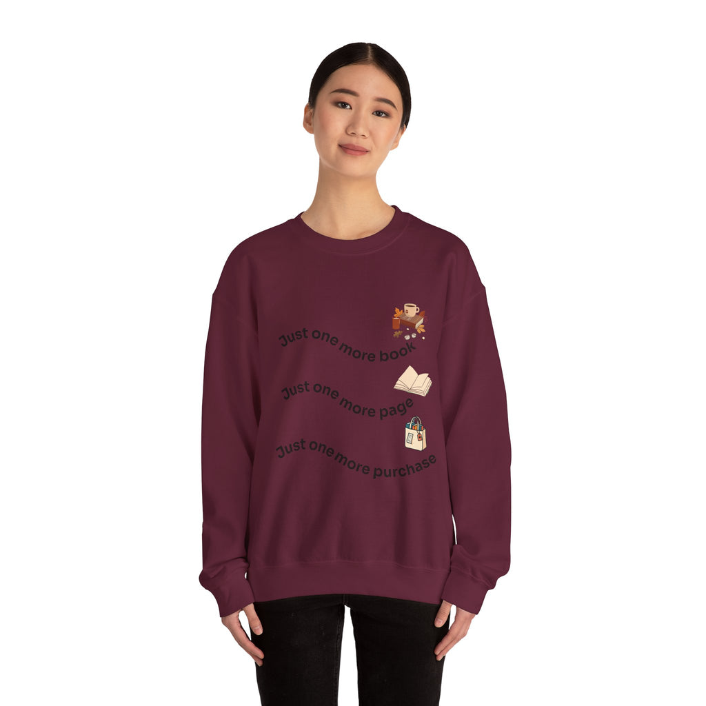 Reading Lover's Crewneck Sweatshirt, Cozy Literary Gift, Bookworm Apparel, Gift for Book Lovers, Cute Sweatshirt for Holidays, Just [...]