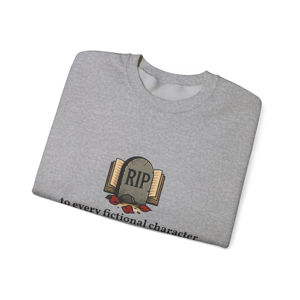 Rest in Peace Fictional Characters Sweatshirt, Cozy Crewneck, Unisex Pullover, Perfect Gift for Book Lovers, Writer Apparel, Heartfelt [...]