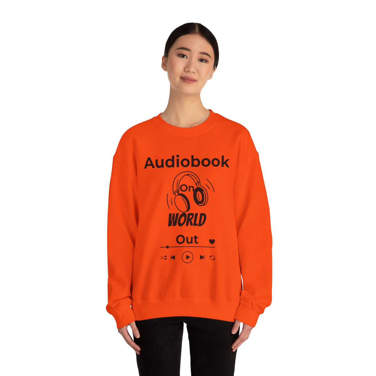 Audiobook Lover's Crewneck Sweatshirt, Cozy Gift for Bookworms, Relaxing Hoodie for Readers, Perfect for Holidays, Unisex Literary Apparel