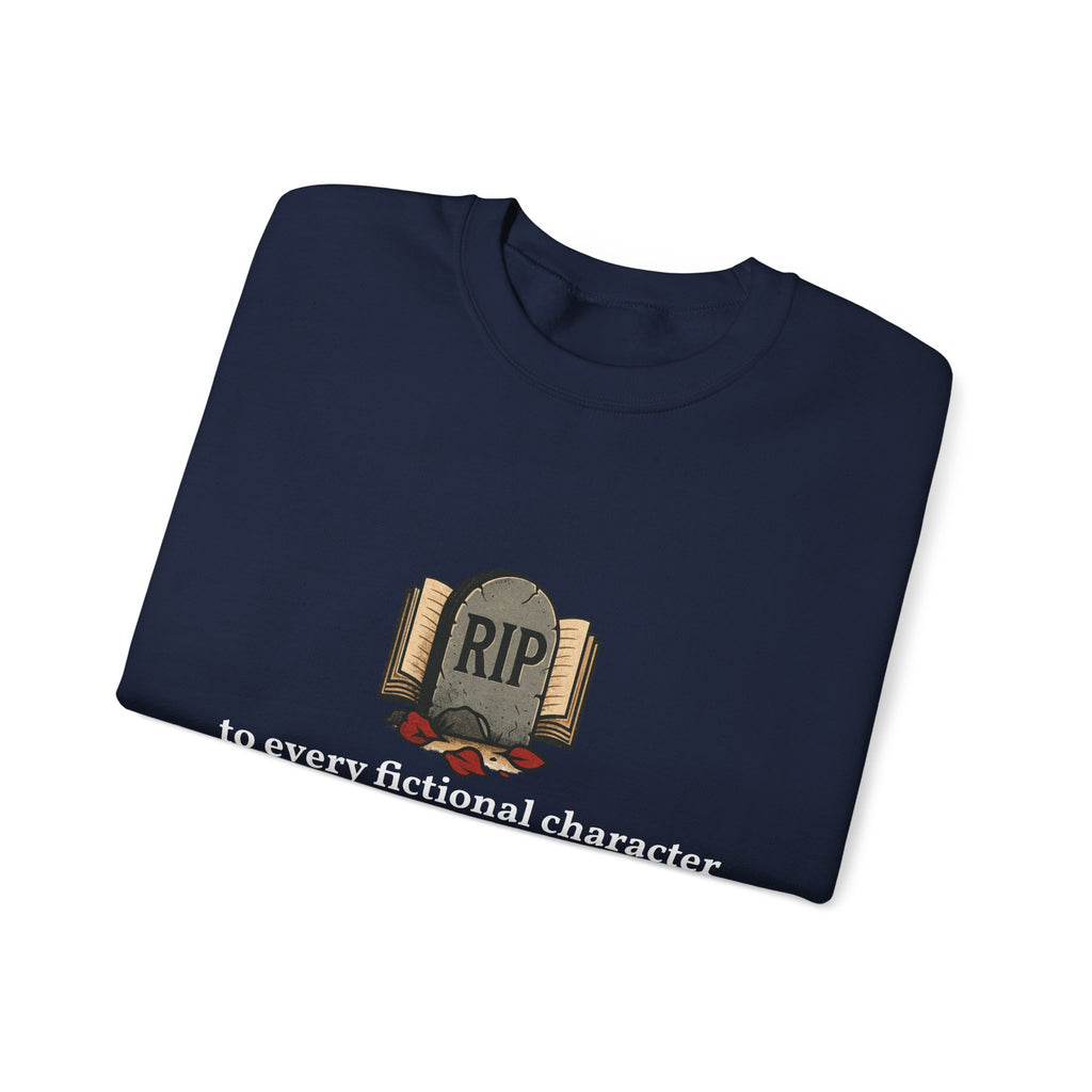 Rest in Peace Fictional Characters Sweatshirt, Cozy Crewneck, Unisex Pullover, Perfect Gift for Book Lovers, Writer Apparel, Heartfelt [...]
