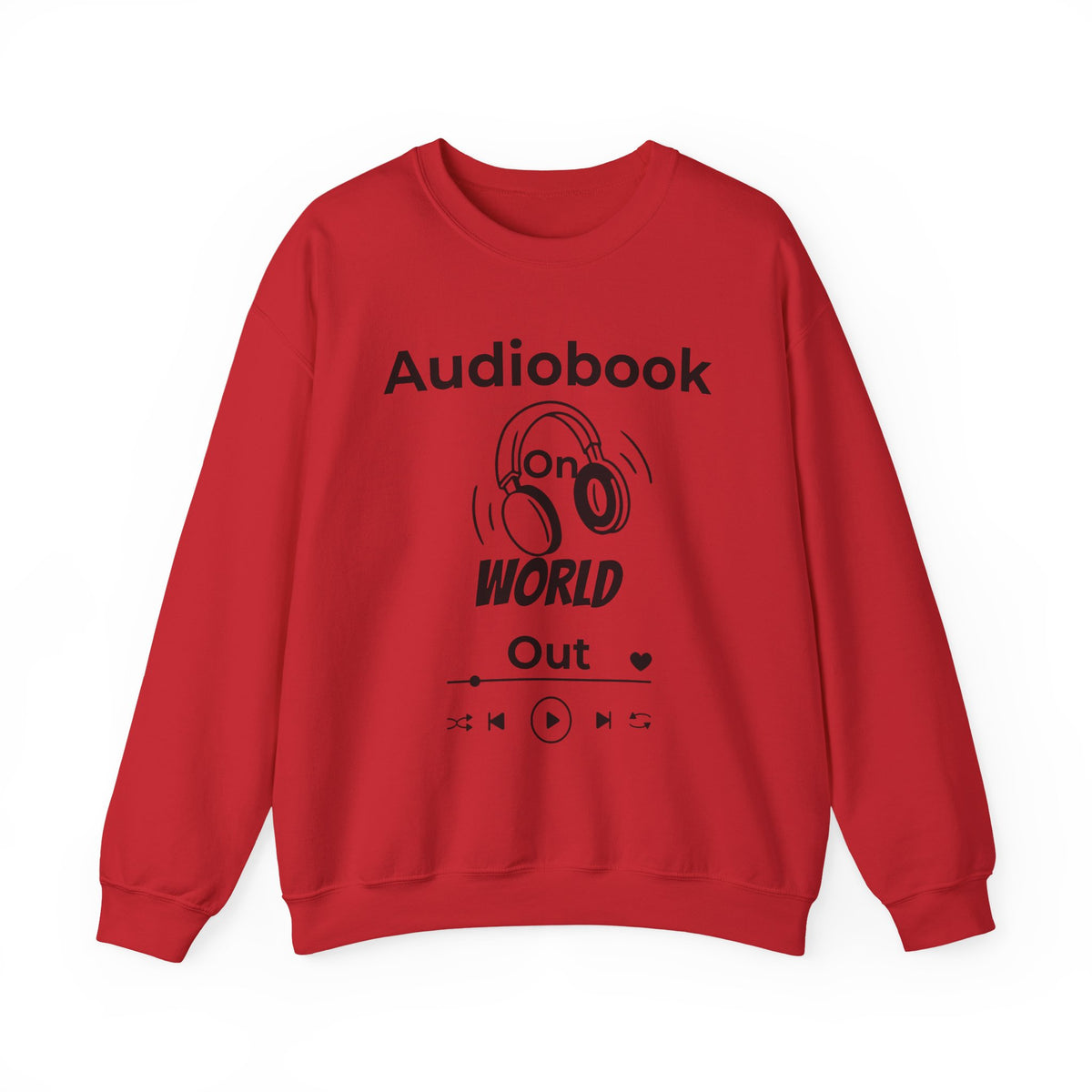 Audiobook Lover's Crewneck Sweatshirt, Cozy Gift for Bookworms, Relaxing Hoodie for Readers, Perfect for Holidays, Unisex Literary Apparel
