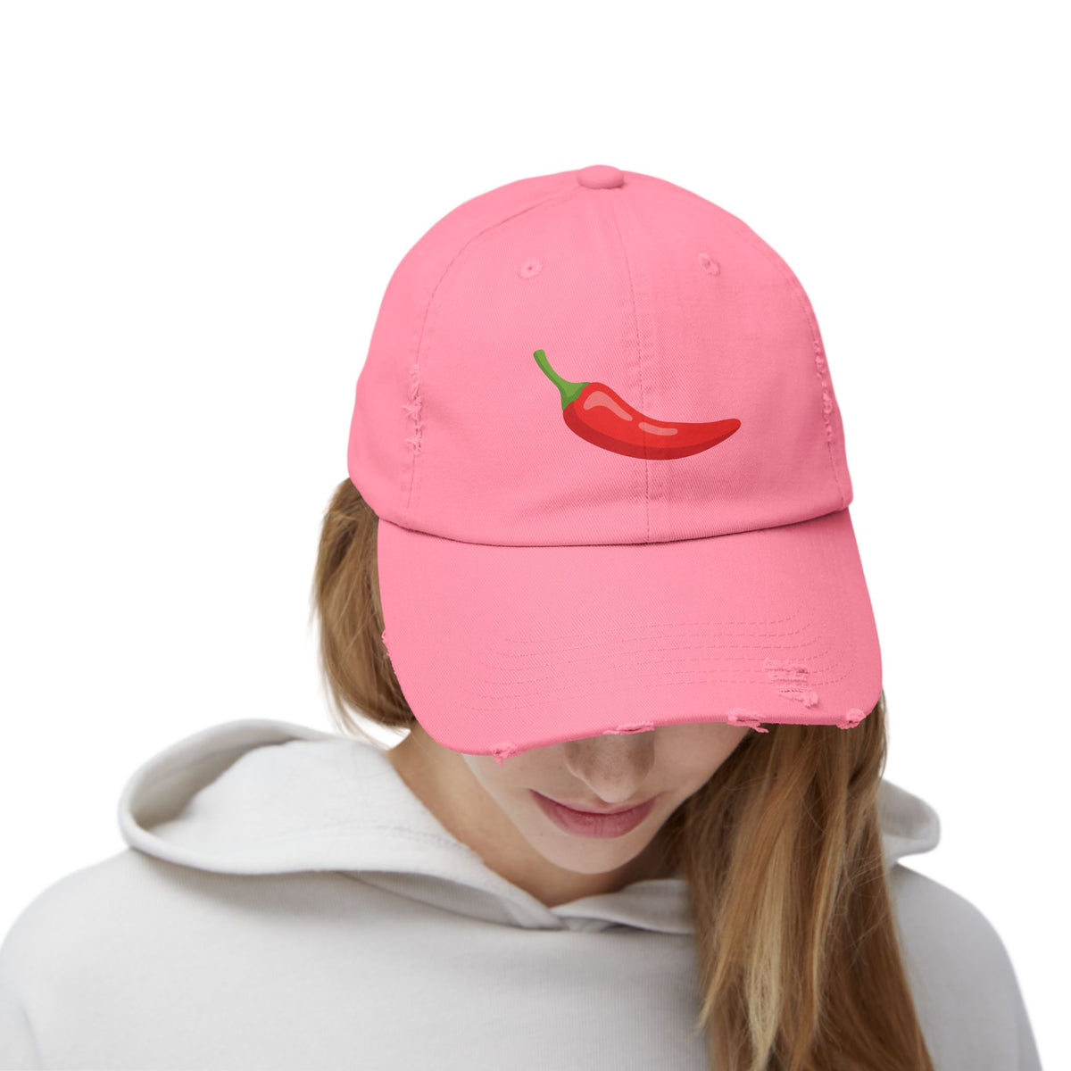 Red Chili Pepper 'Spicy Book' Distressed Cap