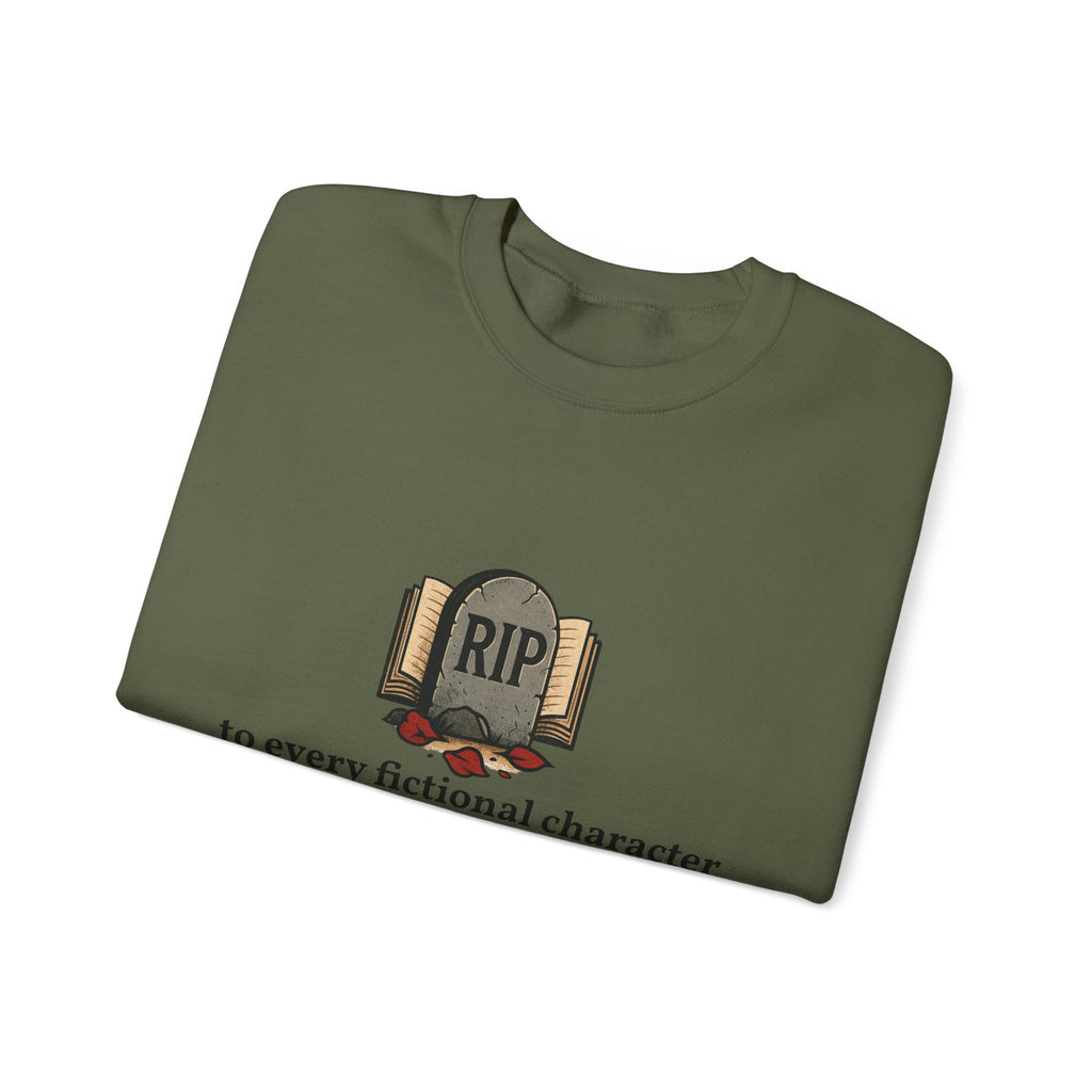 Rest in Peace Fictional Characters Sweatshirt, Cozy Crewneck, Unisex Pullover, Perfect Gift for Book Lovers, Writer Apparel, Heartfelt [...]