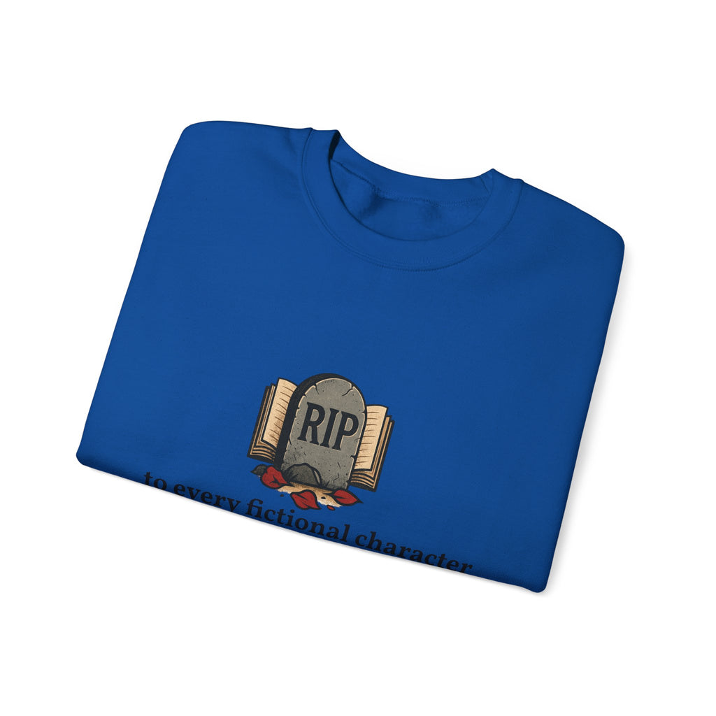 Rest in Peace Fictional Characters Sweatshirt, Cozy Crewneck, Unisex Pullover, Perfect Gift for Book Lovers, Writer Apparel, Heartfelt [...]