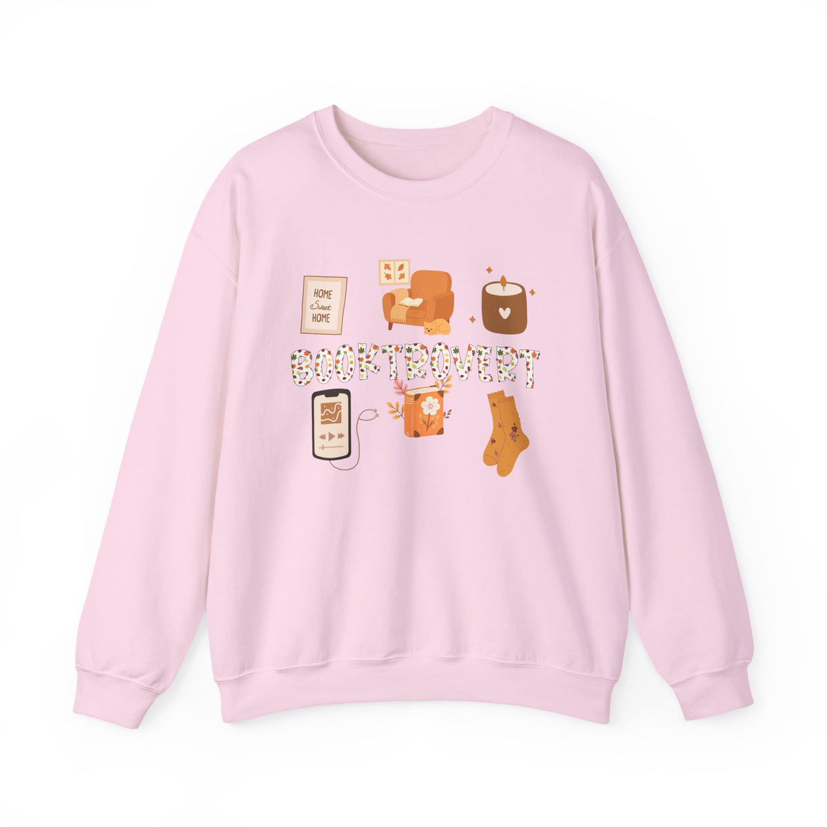Cozy Booktrovert-Themed Crewneck Sweatshirt - Perfect for Home, Gifts, Birthdays, or Chill Days, Cute & Comfy!