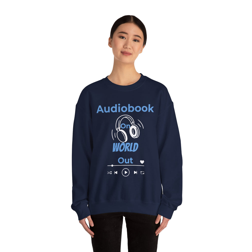 Audiobook Lover's Crewneck Sweatshirt, Cozy Gift for Bookworms, Relaxing Hoodie for Readers, Perfect for Holidays, Unisex Literary Apparel