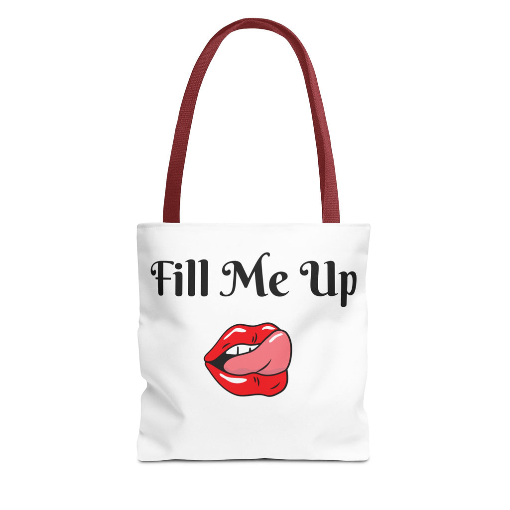 Whimsical Tote Bag Fill Me Up, Books Lover Gift, Cute Canvas Tote