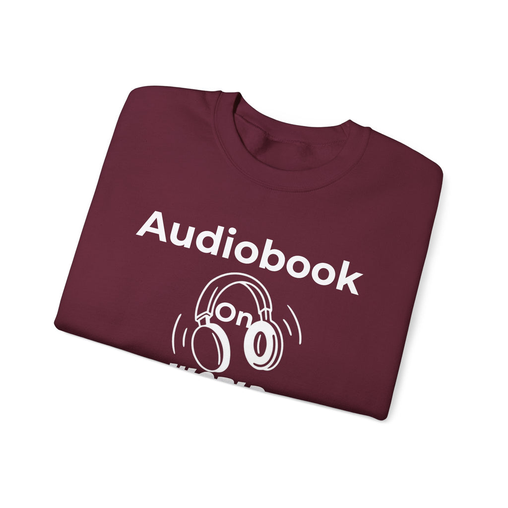 Audiobook Lover's Crewneck Sweatshirt, Cozy Gift for Bookworms, Relaxing Hoodie for Readers, Perfect for Holidays, Unisex Literary Apparel