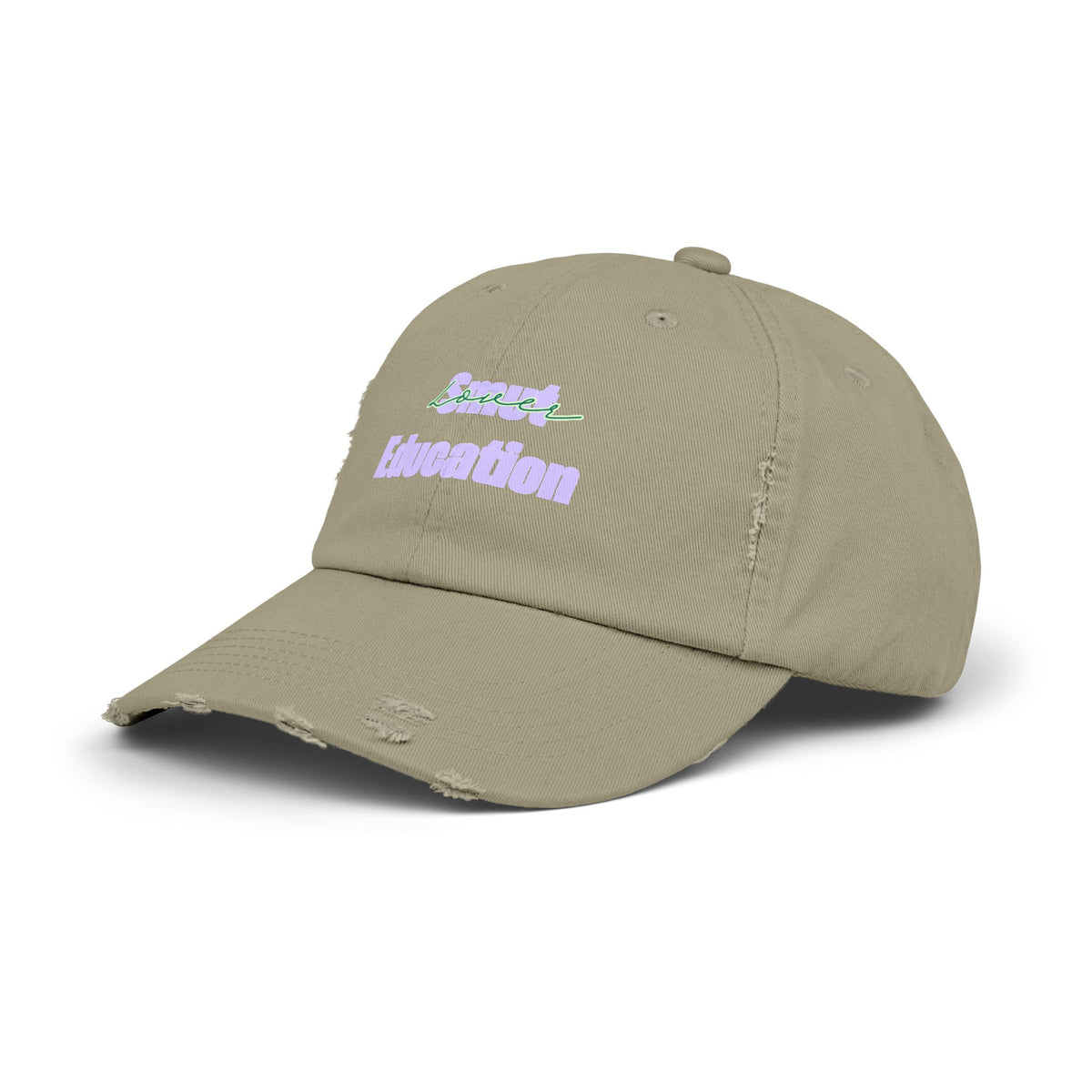 Pastel 'Smut Education Lover' Distressed Cap — Vintage Style Baseball Hat