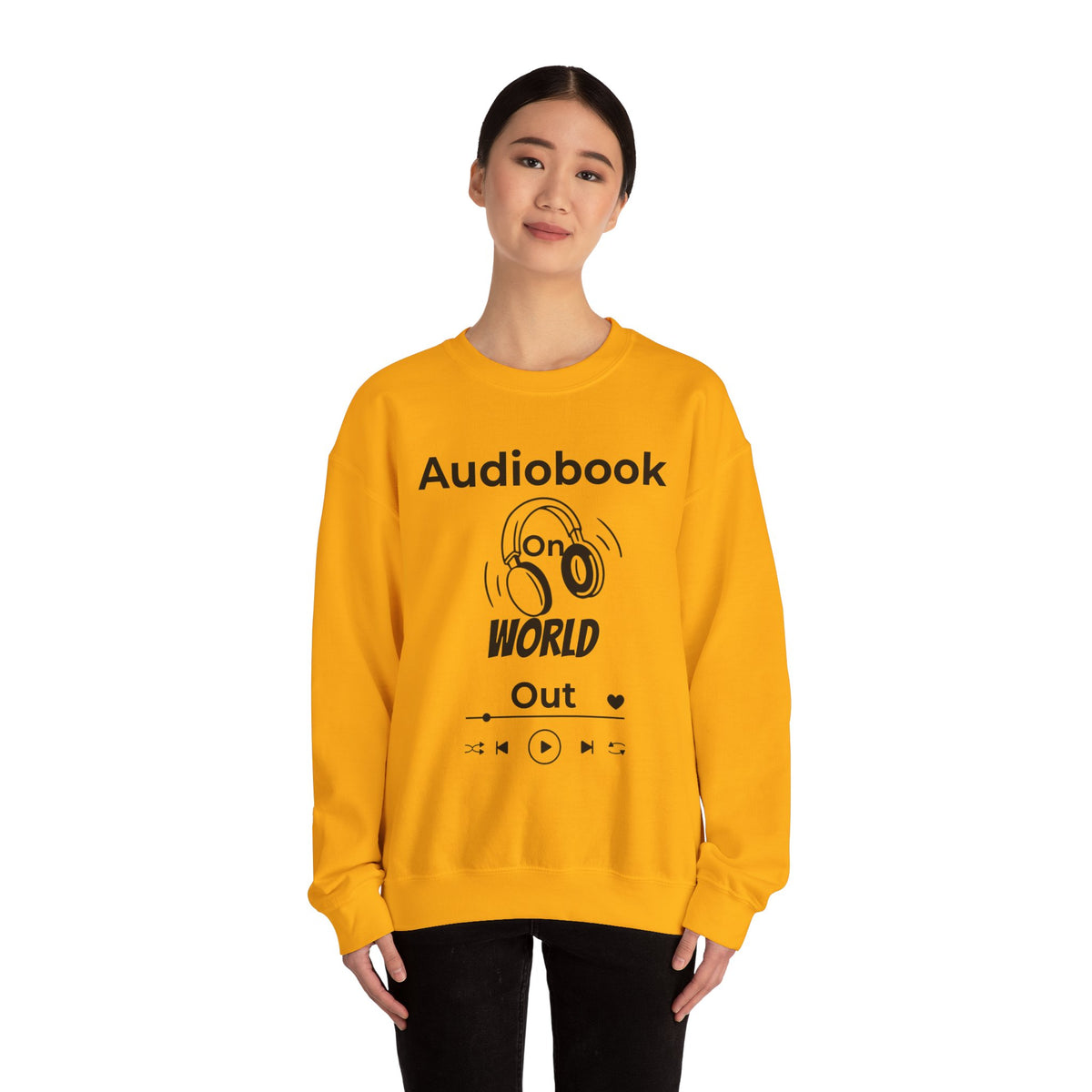 Audiobook Lover's Crewneck Sweatshirt, Cozy Gift for Bookworms, Relaxing Hoodie for Readers, Perfect for Holidays, Unisex Literary Apparel