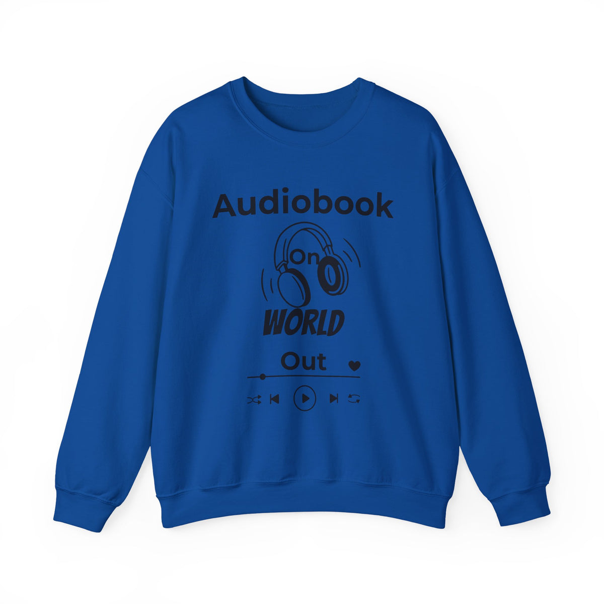 Audiobook Lover's Crewneck Sweatshirt, Cozy Gift for Bookworms, Relaxing Hoodie for Readers, Perfect for Holidays, Unisex Literary Apparel