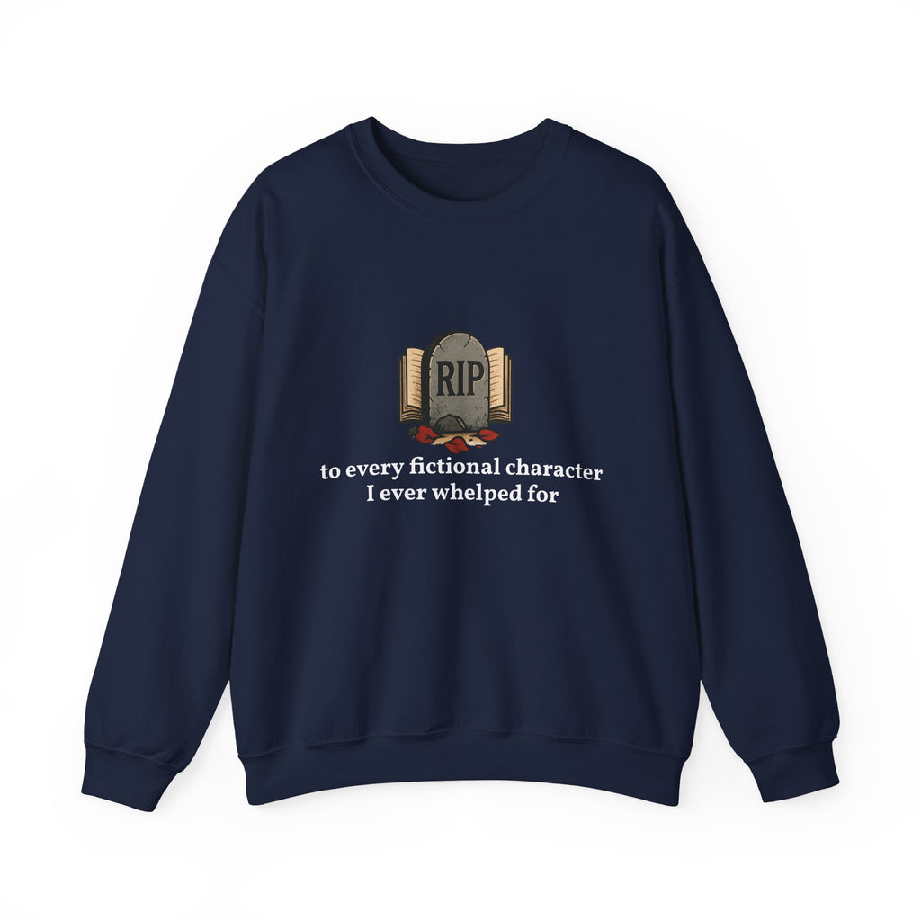 Rest in Peace Fictional Characters Sweatshirt, Cozy Crewneck, Unisex Pullover, Perfect Gift for Book Lovers, Writer Apparel, Heartfelt [...]