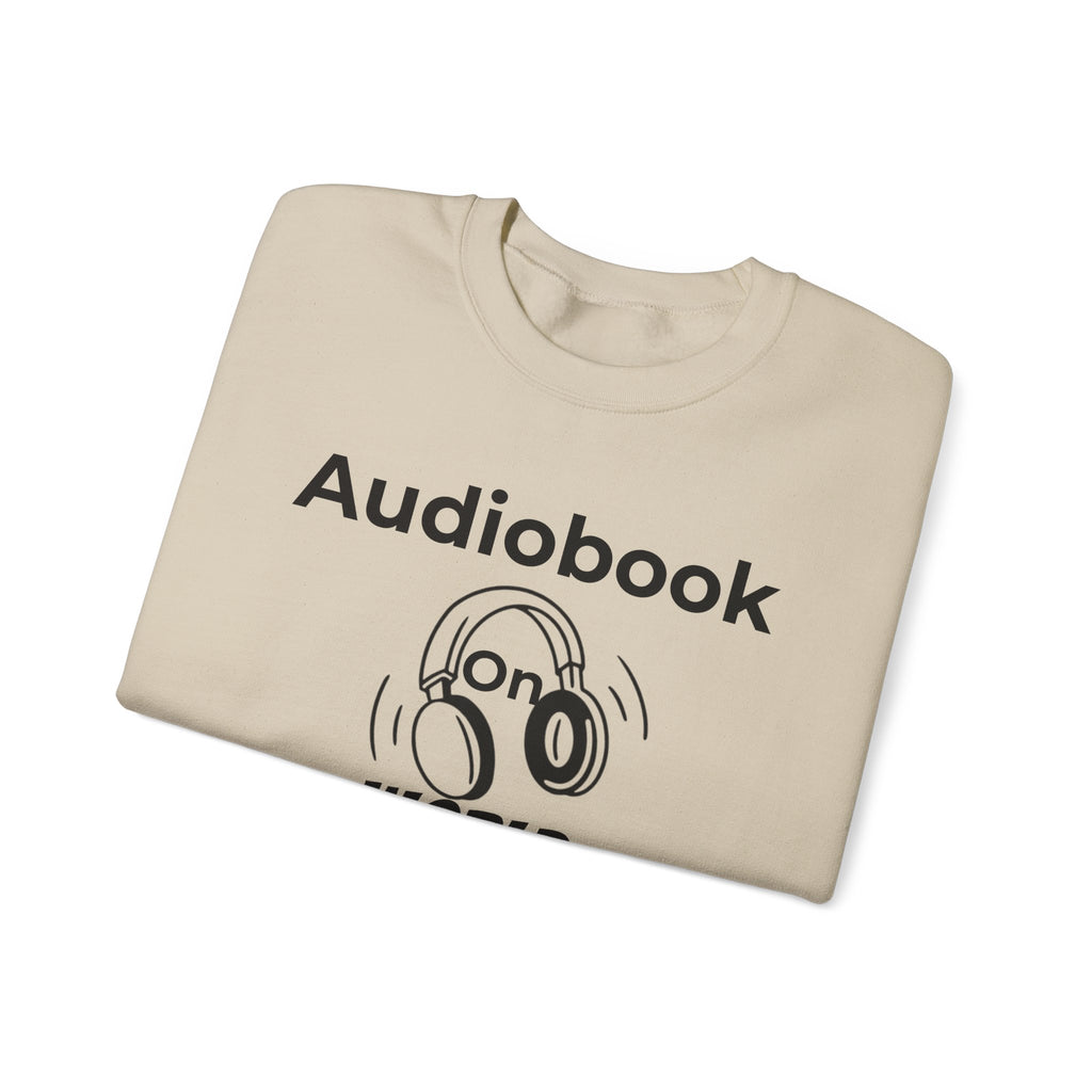 Audiobook Lover's Crewneck Sweatshirt, Cozy Gift for Bookworms, Relaxing Hoodie for Readers, Perfect for Holidays, Unisex Literary Apparel