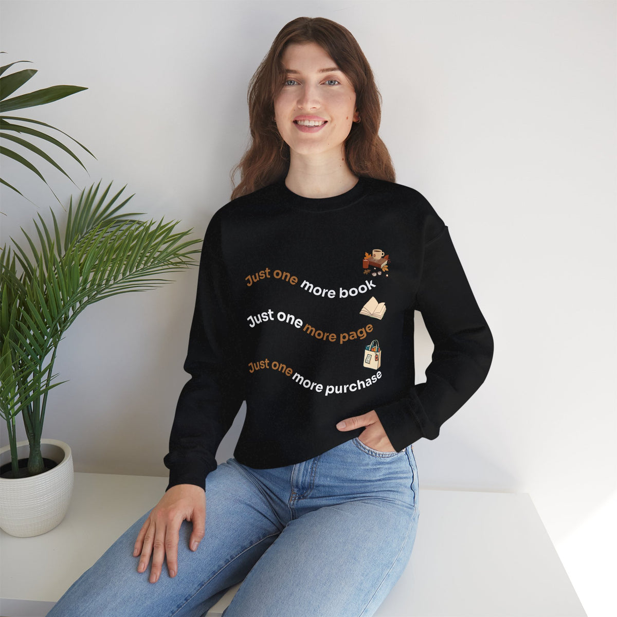 Reading Lover's Crewneck Sweatshirt, Cozy Literary Gift, Bookworm Apparel, Gift for Book Lovers, Cute Sweatshirt for Holidays, Just [...]