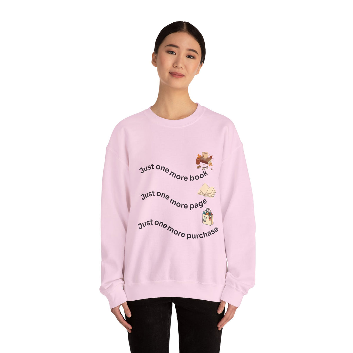 Reading Lover's Crewneck Sweatshirt, Cozy Literary Gift, Bookworm Apparel, Gift for Book Lovers, Cute Sweatshirt for Holidays, Just [...]