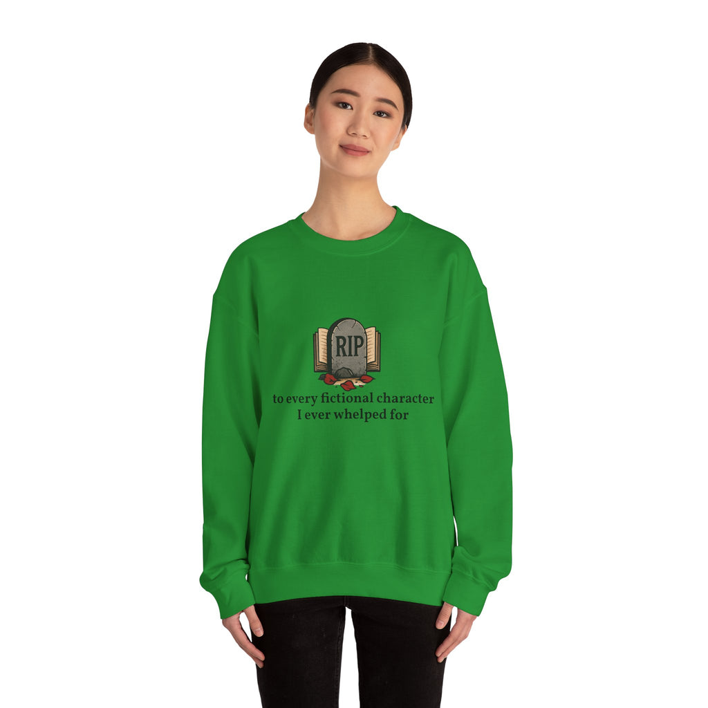 Rest in Peace Fictional Characters Sweatshirt, Cozy Crewneck, Unisex Pullover, Perfect Gift for Book Lovers, Writer Apparel, Heartfelt [...]