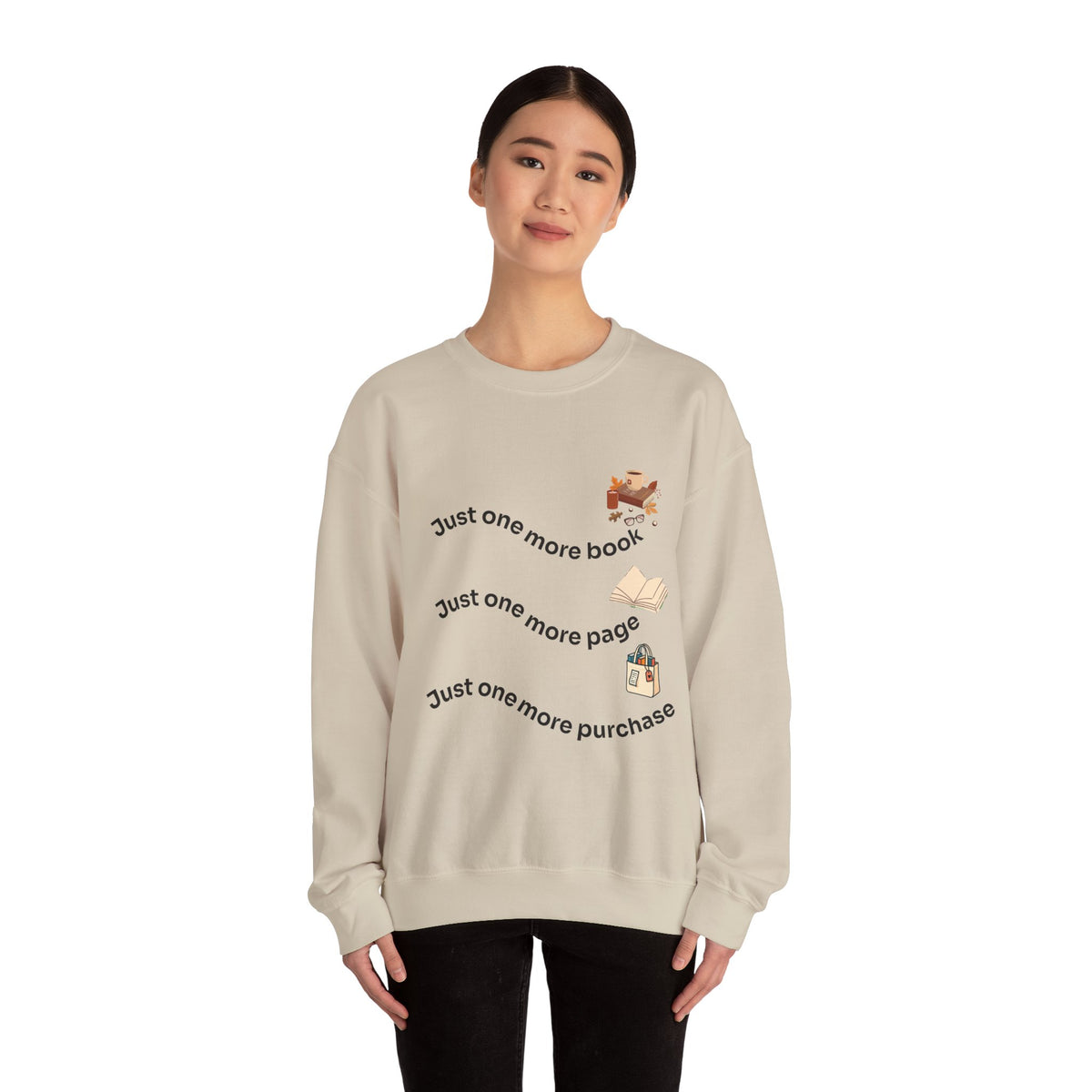 Reading Lover's Crewneck Sweatshirt, Cozy Literary Gift, Bookworm Apparel, Gift for Book Lovers, Cute Sweatshirt for Holidays, Just [...]