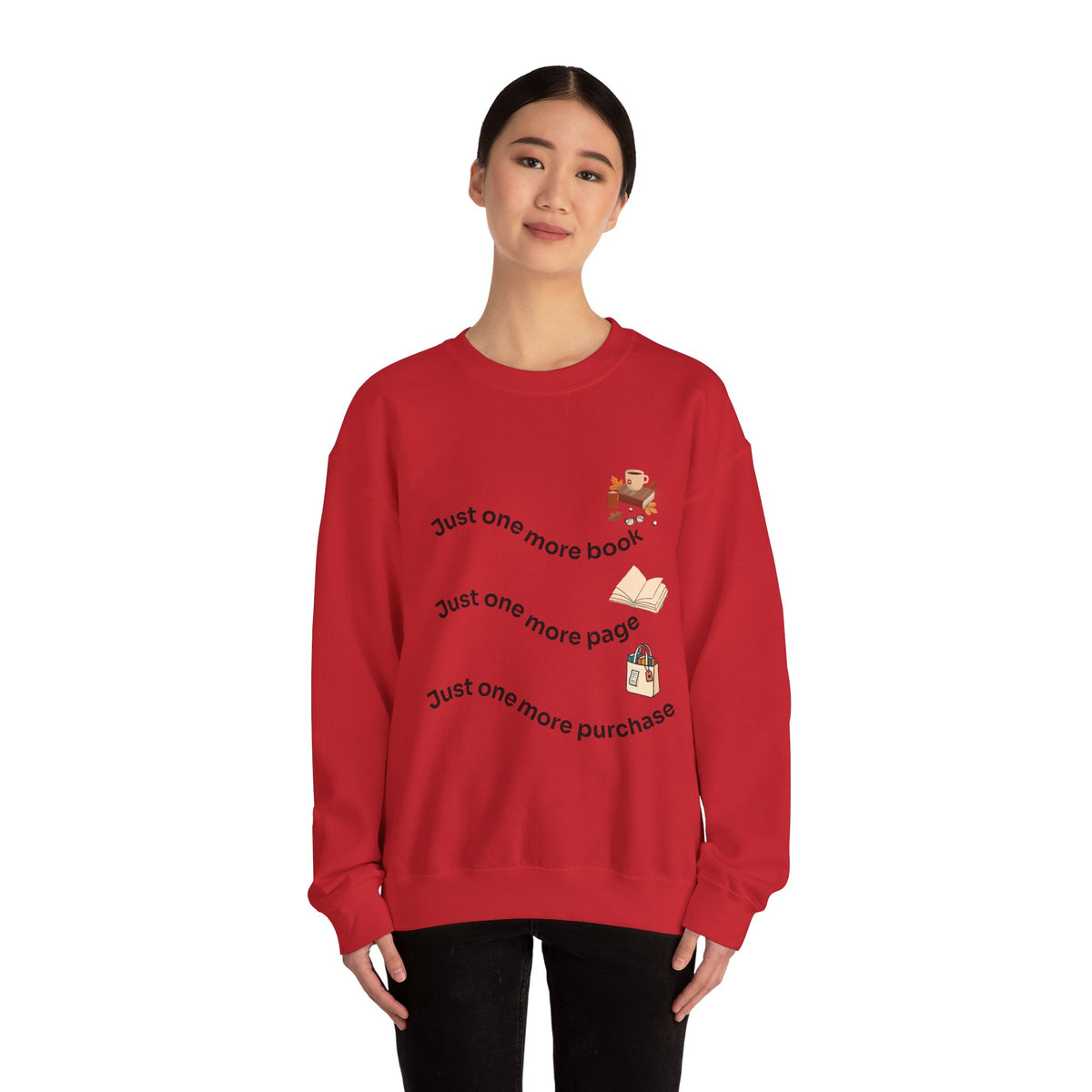 Reading Lover's Crewneck Sweatshirt, Cozy Literary Gift, Bookworm Apparel, Gift for Book Lovers, Cute Sweatshirt for Holidays, Just [...]