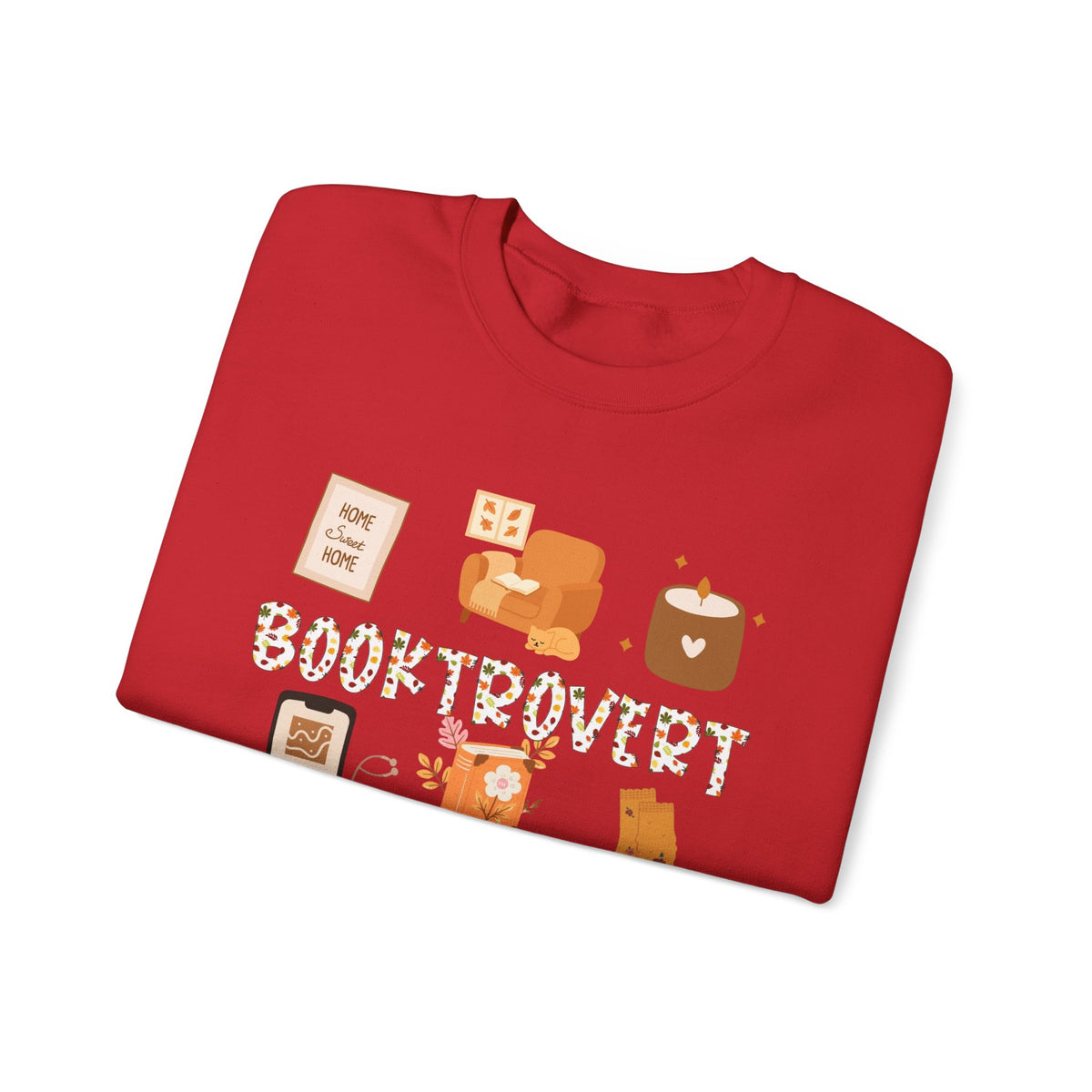 Cozy Booktrovert-Themed Crewneck Sweatshirt - Perfect for Home, Gifts, Birthdays, or Chill Days, Cute & Comfy!