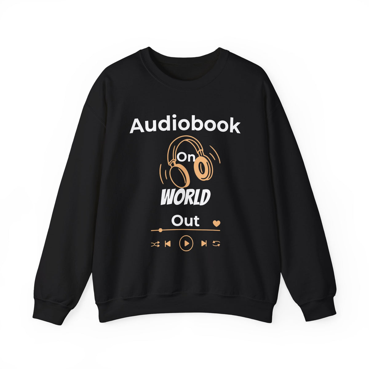 Audiobook Lover's Crewneck Sweatshirt, Cozy Gift for Bookworms, Relaxing Hoodie for Readers, Perfect for Holidays, Unisex Literary Apparel