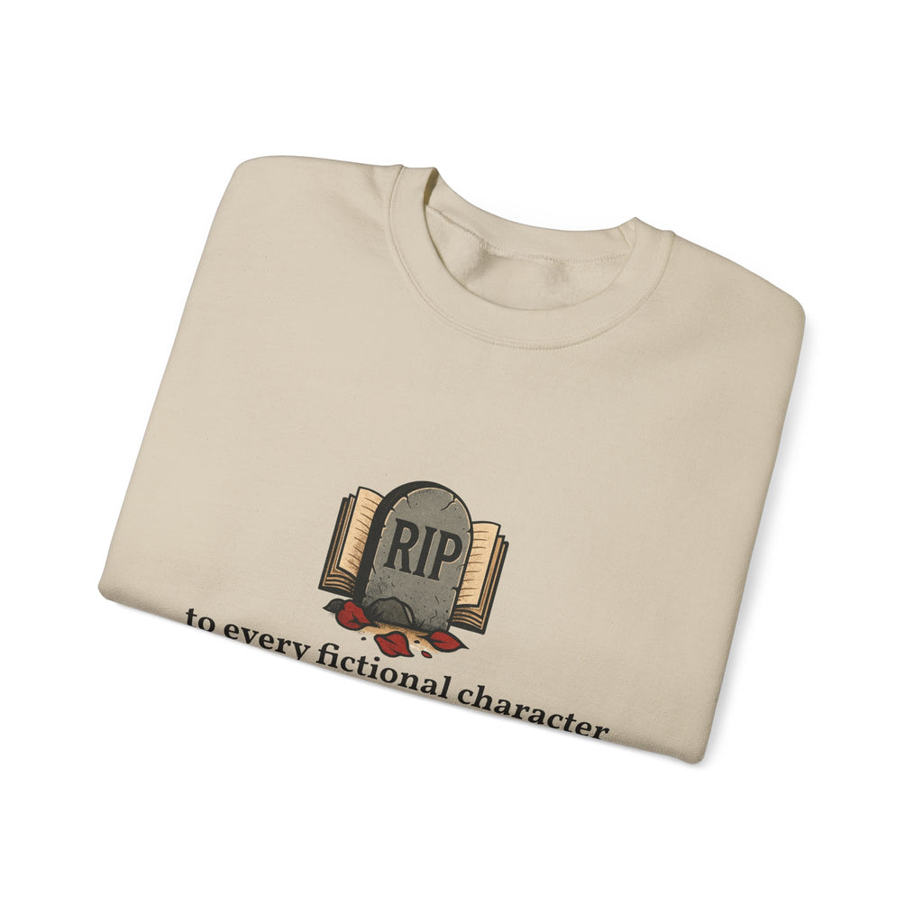 Rest in Peace Fictional Characters Sweatshirt, Cozy Crewneck, Unisex Pullover, Perfect Gift for Book Lovers, Writer Apparel, Heartfelt [...]
