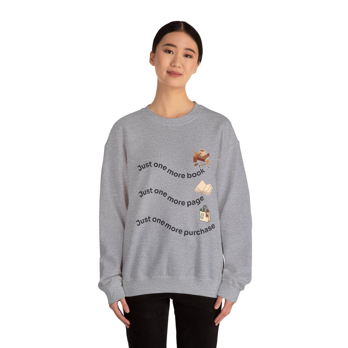 Reading Lover's Crewneck Sweatshirt, Cozy Literary Gift, Bookworm Apparel, Gift for Book Lovers, Cute Sweatshirt for Holidays, Just [...]