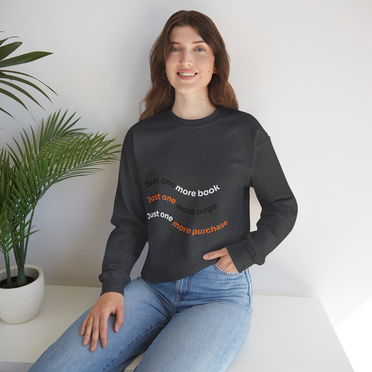 Reading Lover's Crewneck Sweatshirt, Cozy Literary Gift, Bookworm Apparel, Gift for Book Lovers, Cute Sweatshirt for Holidays, Just [...]