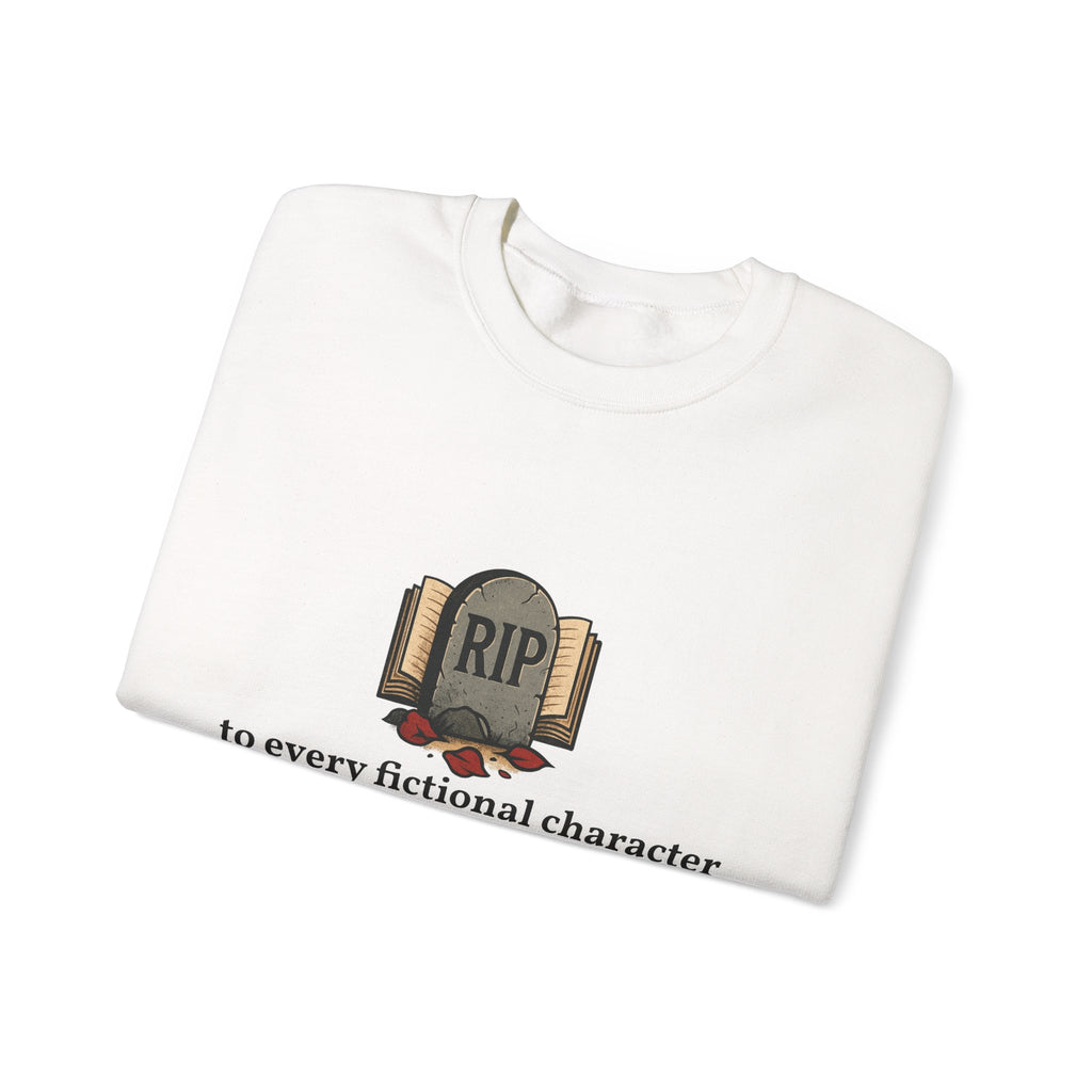 Rest in Peace Fictional Characters Sweatshirt, Cozy Crewneck, Unisex Pullover, Perfect Gift for Book Lovers, Writer Apparel, Heartfelt [...]