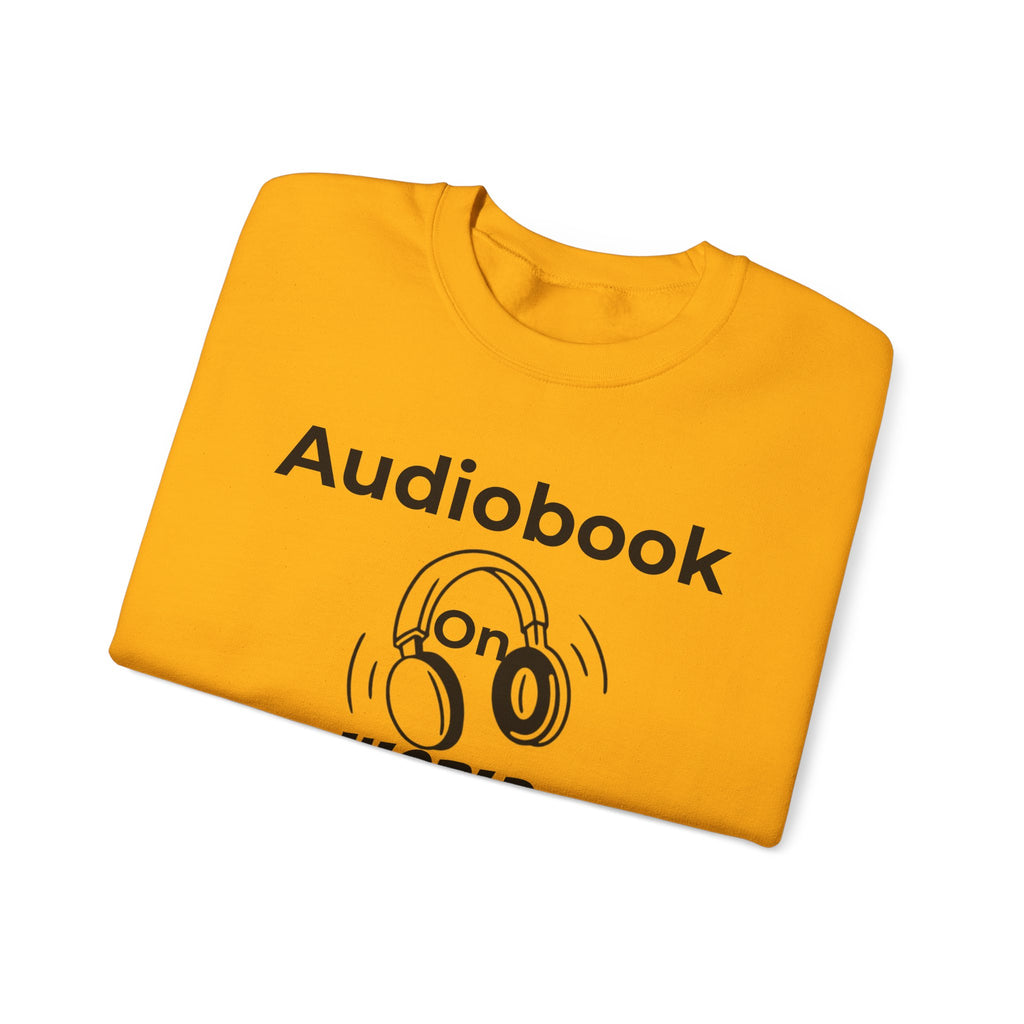 Audiobook Lover's Crewneck Sweatshirt, Cozy Gift for Bookworms, Relaxing Hoodie for Readers, Perfect for Holidays, Unisex Literary Apparel