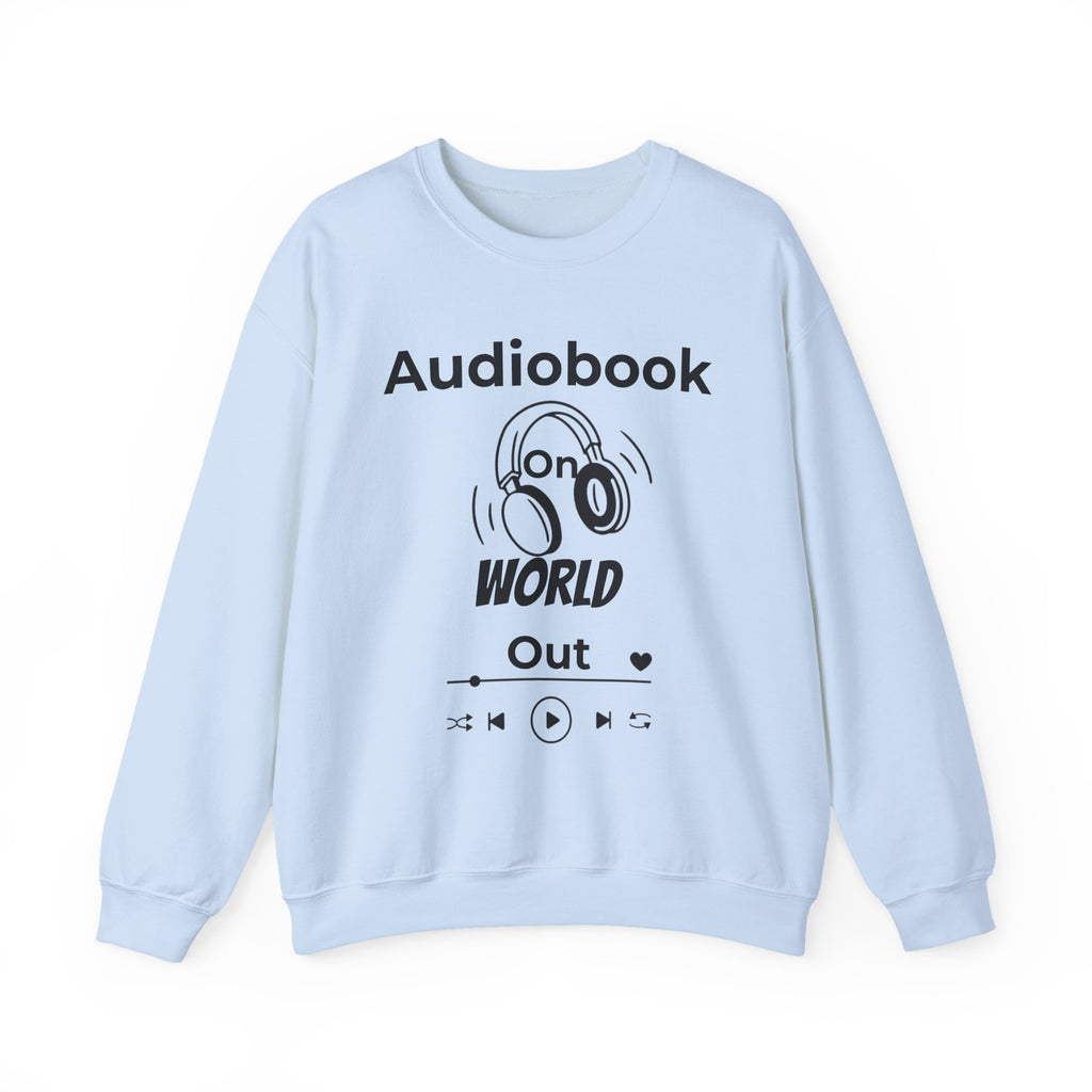 Audiobook Lover's Crewneck Sweatshirt, Cozy Gift for Bookworms, Relaxing Hoodie for Readers, Perfect for Holidays, Unisex Literary Apparel