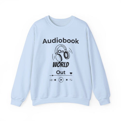 Audiobook Lover's Crewneck Sweatshirt, Cozy Gift for Bookworms, Relaxing Hoodie for Readers, Perfect for Holidays, Unisex Literary Apparel