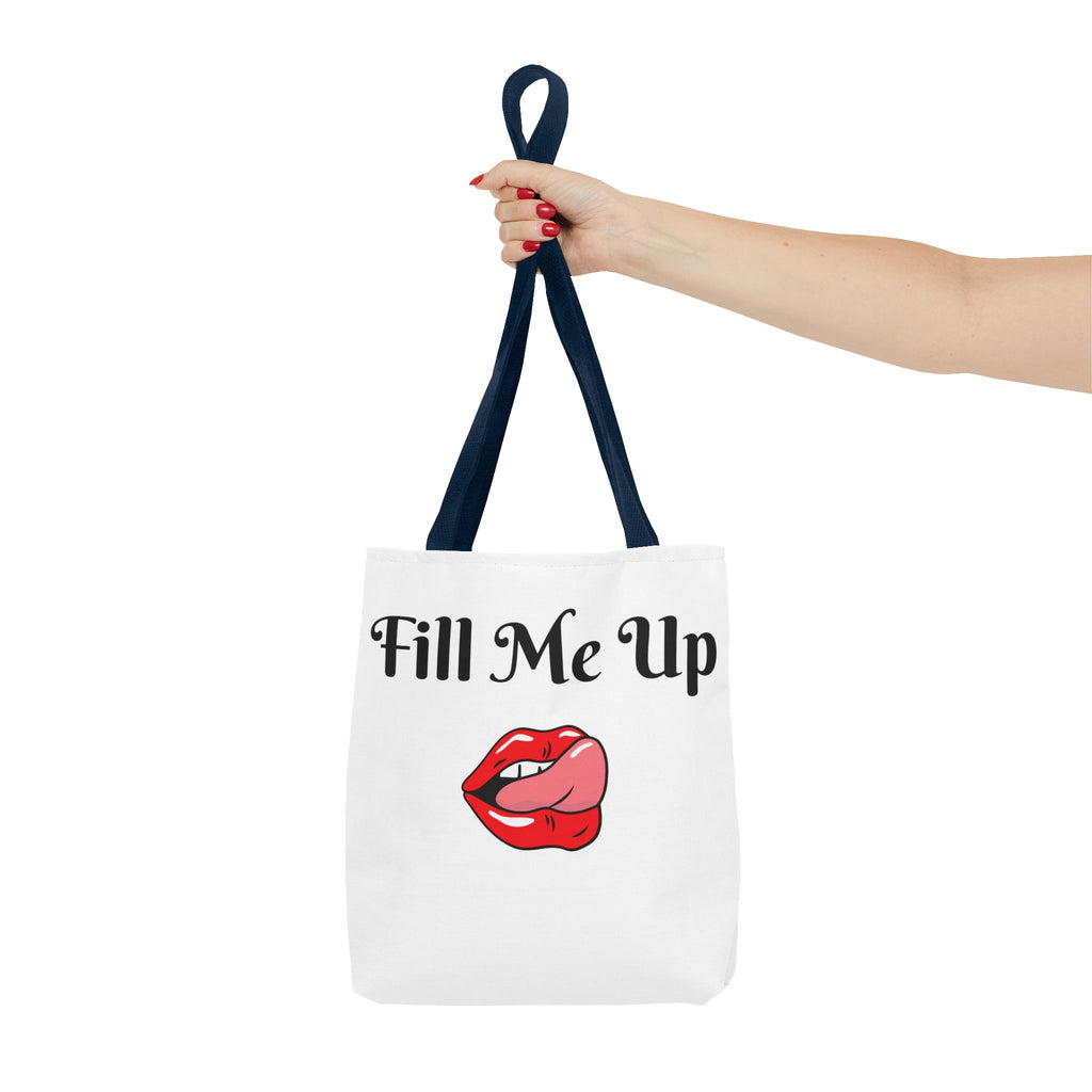 Whimsical Tote Bag Fill Me Up, Books Lover Gift, Cute Canvas Tote