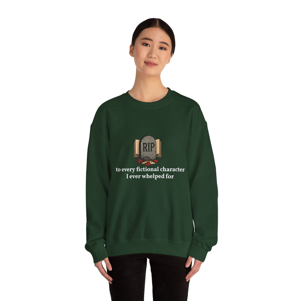 Rest in Peace Fictional Characters Sweatshirt, Cozy Crewneck, Unisex Pullover, Perfect Gift for Book Lovers, Writer Apparel, Heartfelt [...]