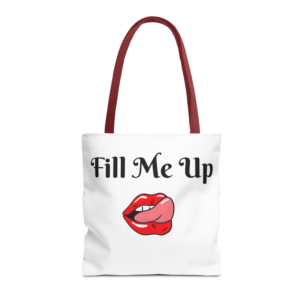 Whimsical Tote Bag Fill Me Up, Books Lover Gift, Cute Canvas Tote